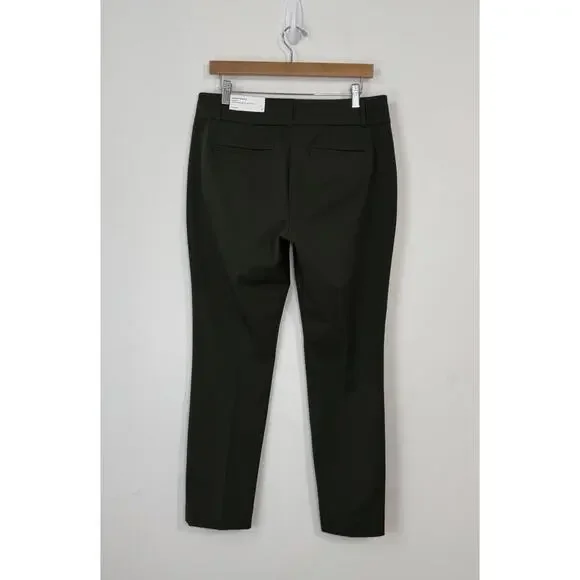 NWT LOFT Curvy Skinny Ankle Trousers Size 8 Forest Green Mid Rise - Picture 6 of 14